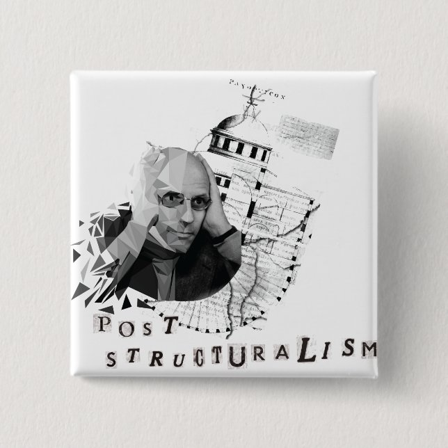 Foucault 15 Cm Square Badge (Front)