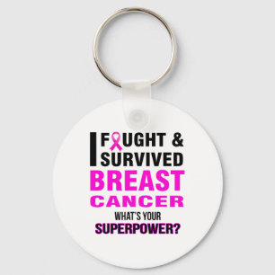 Fought And Survived Breast Cancer T Shirts  Key Ring