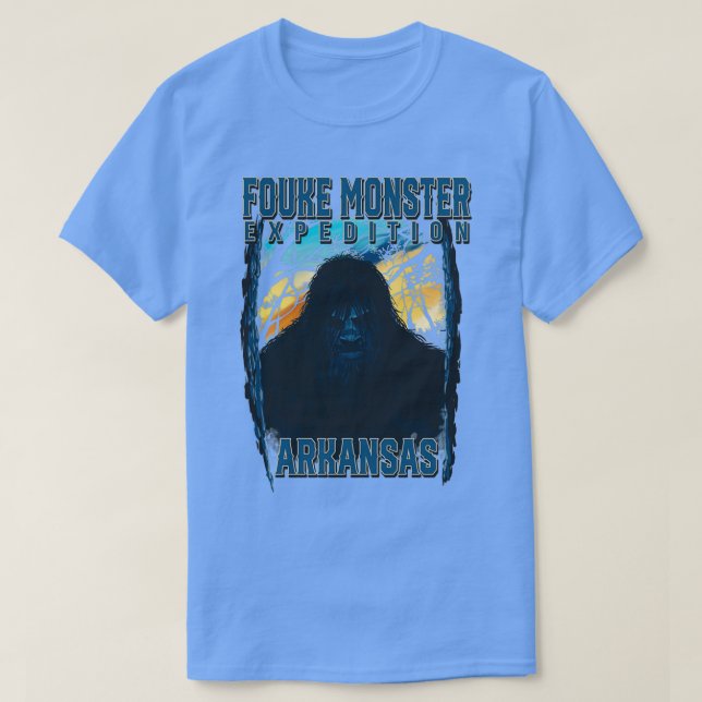 Fouke Monster Expedition Arkansas Boggy Creek Mons T-Shirt (Design Front)