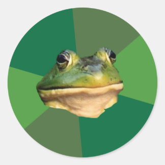 Foul Bachelor Frog Classic Round Sticker