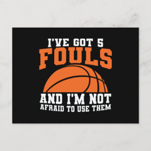 Fouls Basketball Basketball Design Postcard