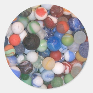 Found at the Beach Marbles Classic Round Sticker