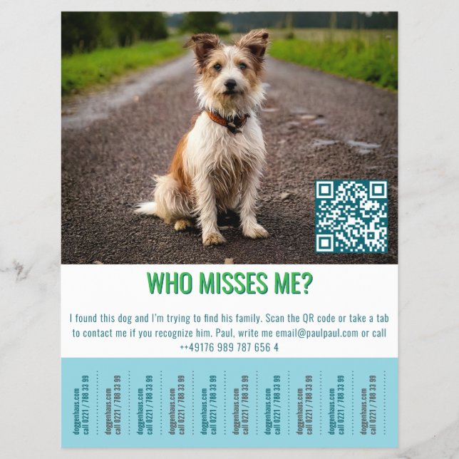 Found Dog Template tap  Flyer (Front)