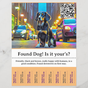 Found Dog Template Tear Off Flyer