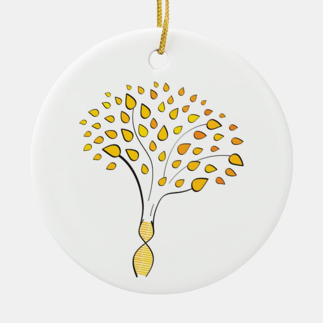 Found Family DNA Tree Ceramic Tree Decoration (Front)