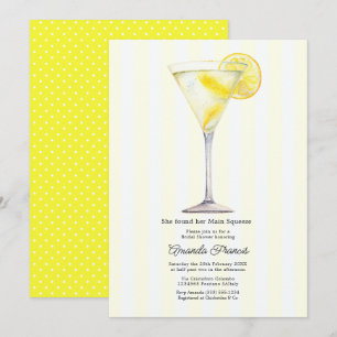 Found Her Main Squeeze Lemon Martini Bridal Shower Invitation