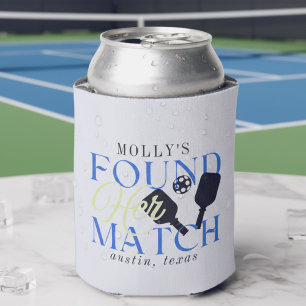 Found Her Match Pickleball Sporty Bachelorette Can Cooler