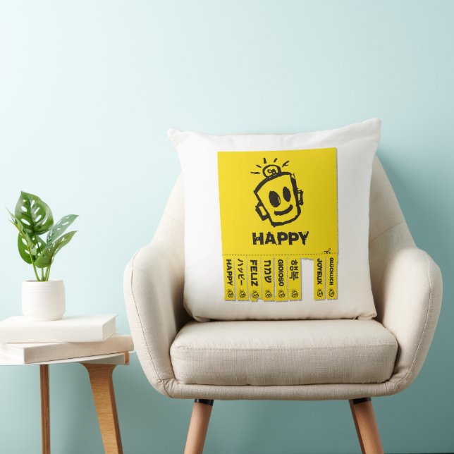 Found in Translation Throw Pillow (Chair)