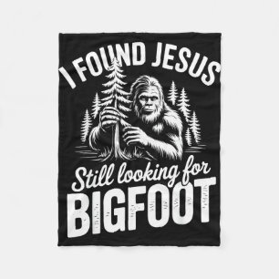 Found jesus looking bigfoot funny summer men women fleece blanket