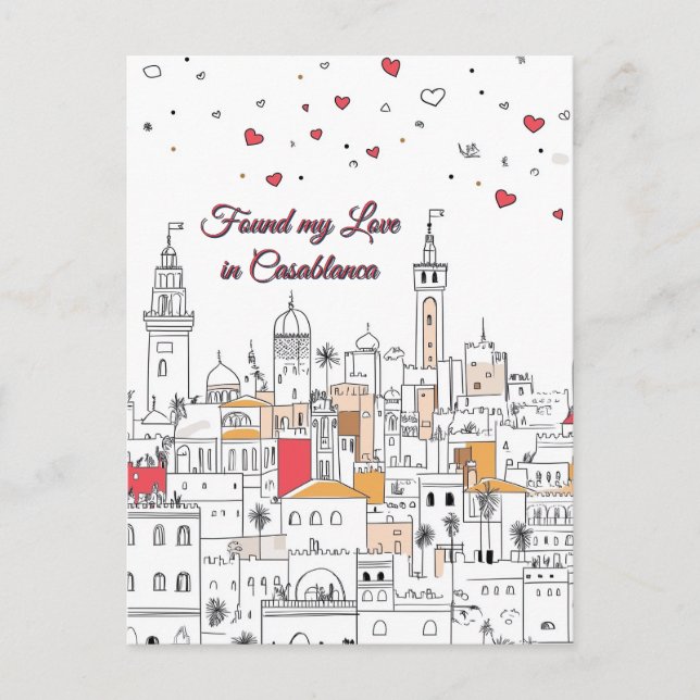 Found my Love in Casablanca Valentine's Day Postcard (Front)