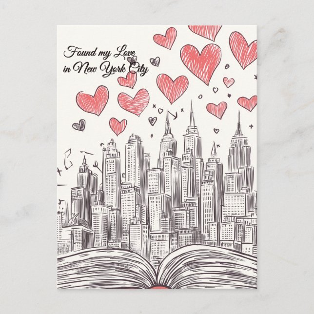 Found my Love in New York City Valentine's Day Postcard (Front)