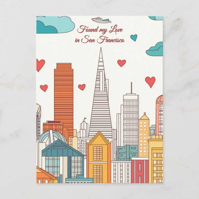 Found my Love in San Francisco Valentine's Day Postcard (Front)