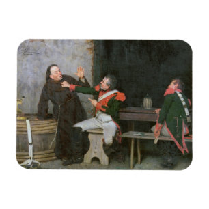 Found Out (oil on canvas) (one of pair - See 19572 Magnet