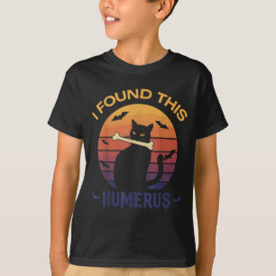 Found This Humerus Shirt Halloween Black Cat