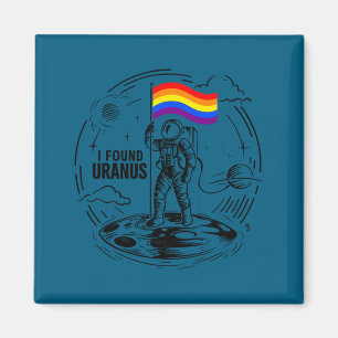 Found Uranus Rainbow Spaceman Astronaut Magnet