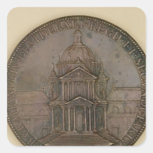 Foundation medal of Val-de-Grace Square Sticker