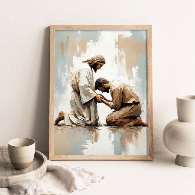 Foundation of Faith, Christian Art, Jesus Supporti Poster (Creator Uploaded)