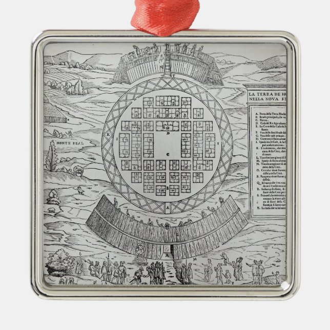 Foundation of Hochelaga Metal Tree Decoration (Front)