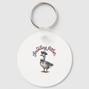 Founding Father Goose Vintage Patriotic Shirt Desi Key Ring