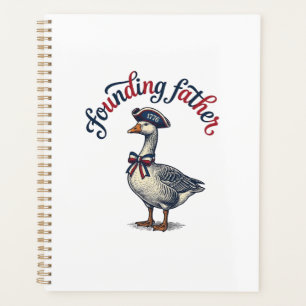 Founding Father Goose Vintage Patriotic Shirt Desi Planner