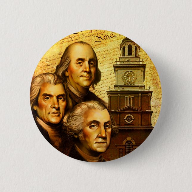 Founding Fathers 6 Cm Round Badge (Front)