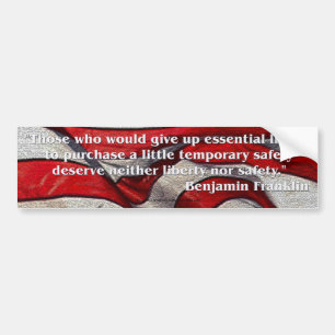 Founding Fathers Quote - Benjamin Franklin Bumper Sticker