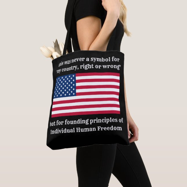 Founding Principles (black) Tote Bag (Close Up)
