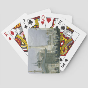 Fountain and Square of St. Sophia, Istanbul, engra Playing Cards