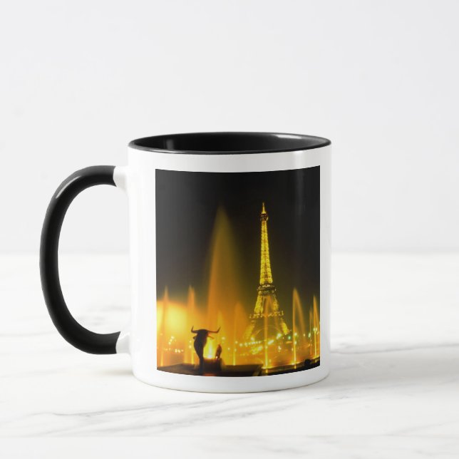Fountain at the world famous Eiffel Tower Paris Mug (Left)