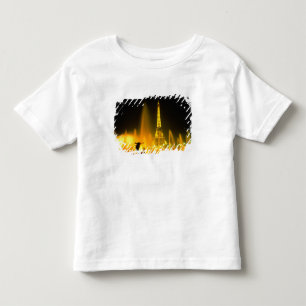 Fountain at the world famous Eiffel Tower Paris Toddler T-Shirt