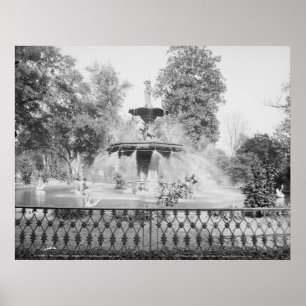 Fountain in Forsyth Park Poster