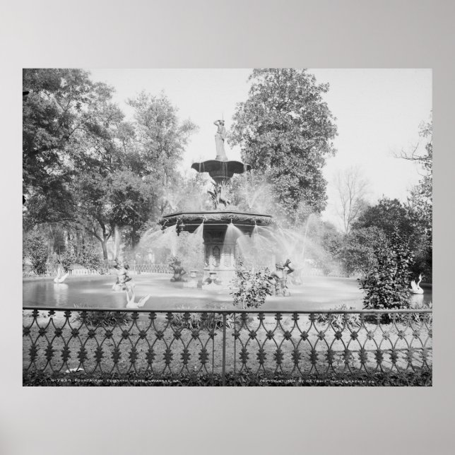 Fountain in Forsyth Park Poster (Front)