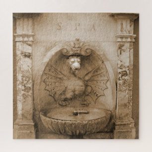 Fountain in Rome Poster Jigsaw Puzzle