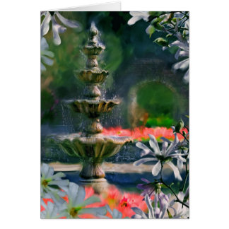 fountain in the flowers