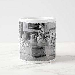Fountain of Neptune roman sculpture Large Coffee Mug