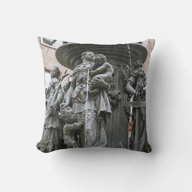 Fountain of the Virtues in Nuremberg Cushion (Front)
