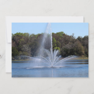 Fountain on a Lake Card