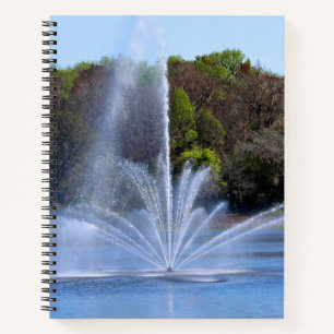 Fountain On A Pond Notebook