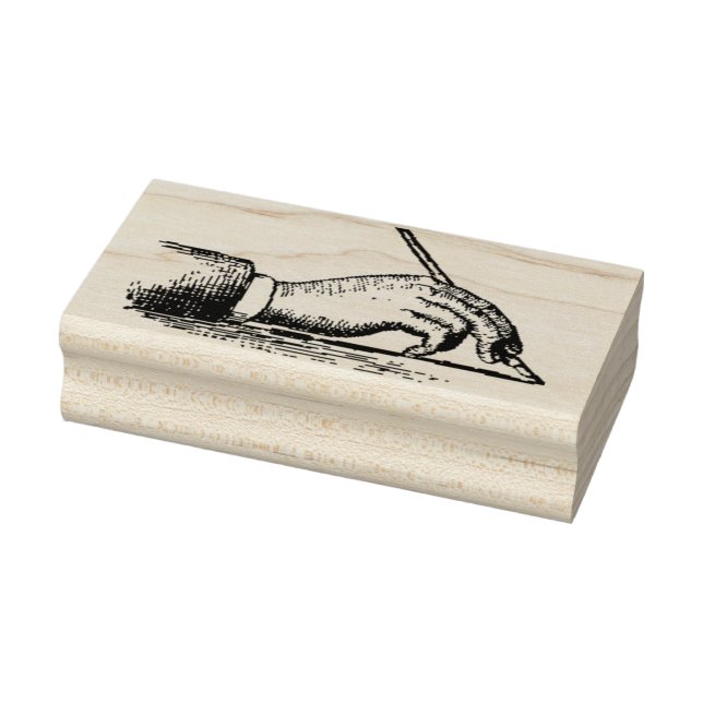 Fountain Pen In Hand Rubber Stamp (Stamp)
