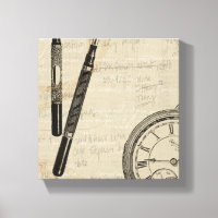 Fountain Pens and Watchface with Notes