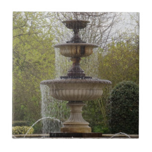 Fountain Small (4.25" x 4.25") Ceramic Photo Tile