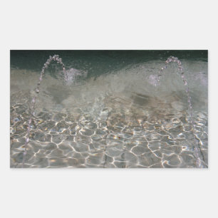 Fountain Spray Rectangular Sticker