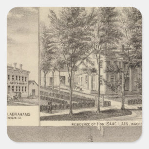 Fountain Spring House & Lain residence Square Sticker