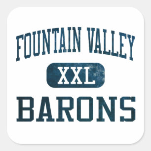Fountain Valley Barons Athletics Square Sticker