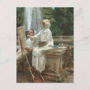 Fountain Villa Torlonia Frascati, Italy by Sargent Postcard