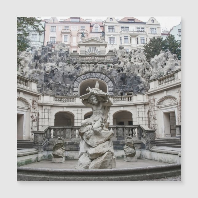 Fountain with Neptune statue in Prague (Front)