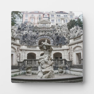 Fountain with Neptune statue in Prague Plaque