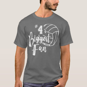 Four 4s Biggest Fan Volleyball Mum Volleyball Dad T-Shirt