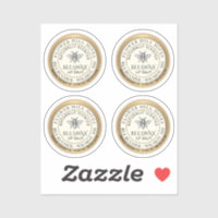 Four 7/8" Beeswax Lip Balm Labels Waterproof