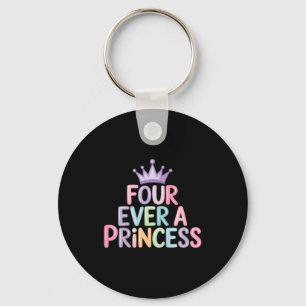 Four a princess 4th birthday girls 4 year old girl key ring